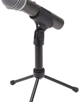 Samson Technologies Q2U USB/XLR Dynamic Microphone Recording and Podcasting Pack (Includes Mic Clip, Desktop Stand, Windscreen and Cables), Silver